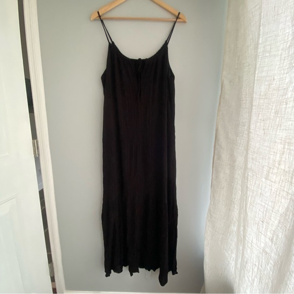 A New Day Black Sparkly Striped Midi Dress - Picture 7 of 8